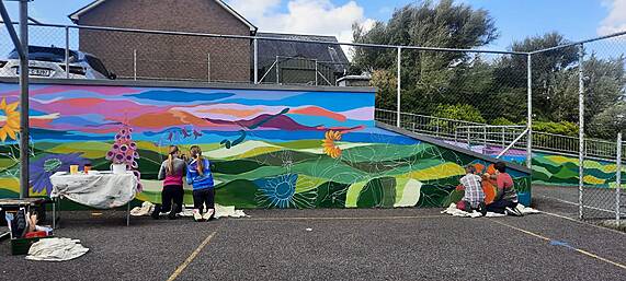 Wildflower mural unveiled at local school Image