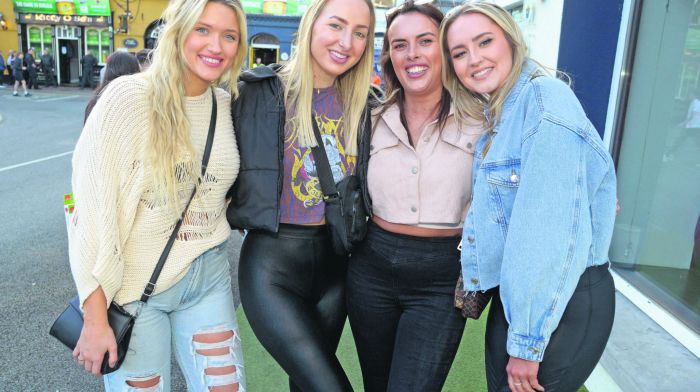 Enjoying the Kinsale Rugby sevens were Kate Byrne, Sarah Duhig, Jessica Lynch and Briony Britton.  (Photo: Denis Boyle)