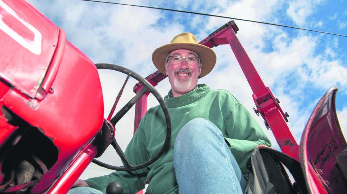 Glandore resident Ibs Mahmood got the loan of a tractor to support the event. 					            (Photo: Gearoid Holland)