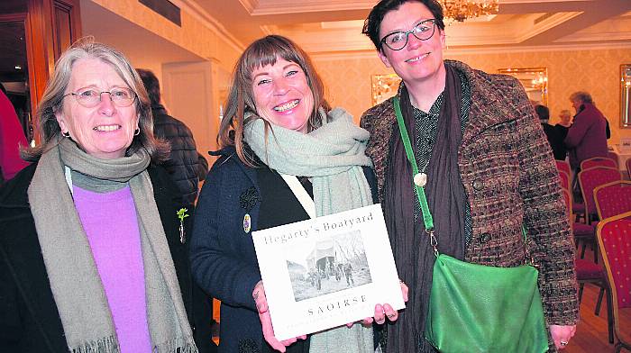 Kevin O’Farrell with his wife Jane, daughter and granddaughter Maeve and Ella Jennings, at the launch. 	(Photo: Anne Minihane)