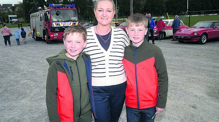 At a vintage club run in Bandon GAA grounds was Charlene Hurley with Callum and Olan Hurley. 	      (Photo: Denis Boyle)