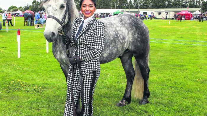 Bee Sharan with her pony Bailey at the show. (Photo: David Creedon)