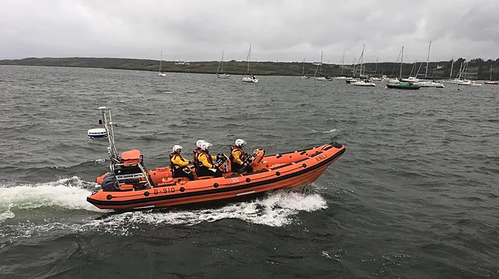 Baltimore RNLI rescues kayaker in danger of crashing onto rocks. Image