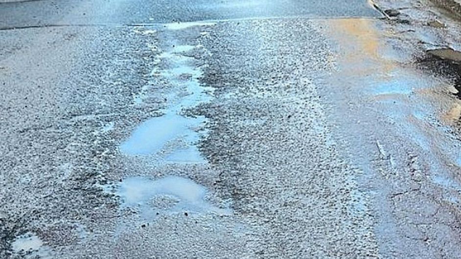 Colla Road surface in appalling condition Image