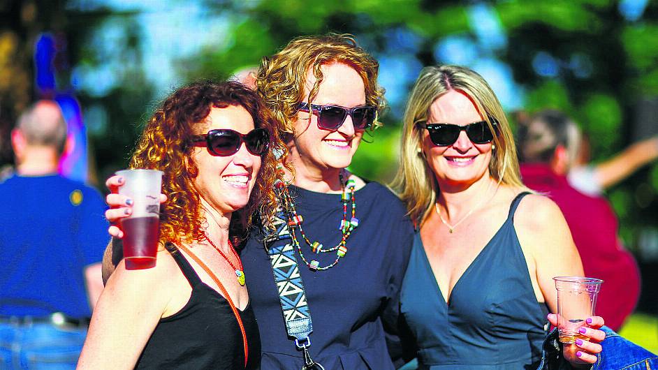 Petrina Shortt, Trish Shalloe and Anne Murphy were at the Fastnet Film Festival opening party.   (Photo: Johannes Eisele)