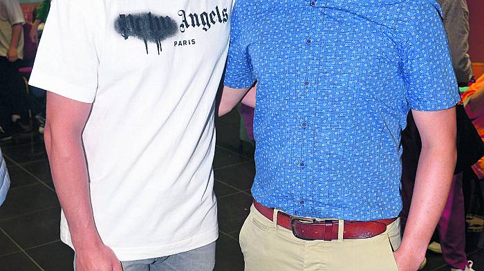 At the opening of the Bandon Family Resource Centre was Bandon native Conor Hourihane, midfielder for Derby County, with Bandon AFC member and former Bandon teammate Richard O’Regan. (Photo: Denis Boyle)