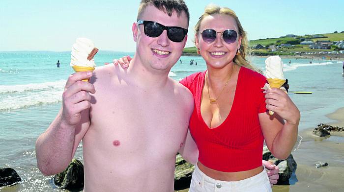 Luke Tett and Chloe McCarthy from Passage West were at Garrettstown beach.  (Photo: Denis Boyle)