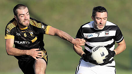 Saints footballers into county final after derby win against Goleen Image