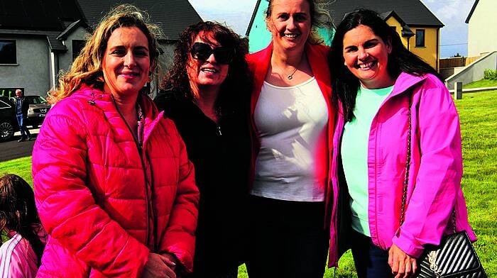 Linda Harrington, Anne O’Neill, Irene Crowley, and Catherine Murphy at the opening. (Photo: Sean Moriarty)