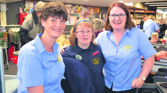 Helen O’Driscoll, Anne Marie Connolly, and Marian Harte members of staff at Fields of Skibbereen, at the official opening of their new shopping experience.(Photo: Anne Minihane)