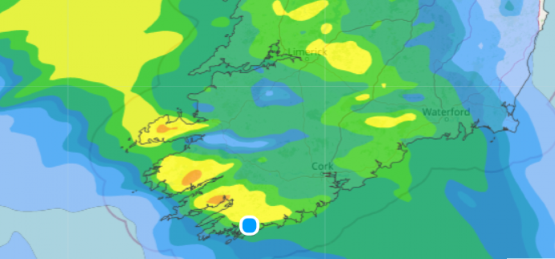 Yellow warning as heavy rain forecast Image