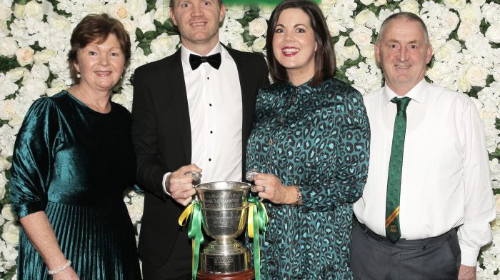 Kevin O'Brien with his parents David and Kay and sister Claire Deasy.