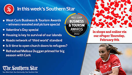 In this week's Southern Star: West Cork Business & Tourism Awards - winners revealed and photo special; Housing is key to survival of our islands; Is it time to open church doors to refugees? Image