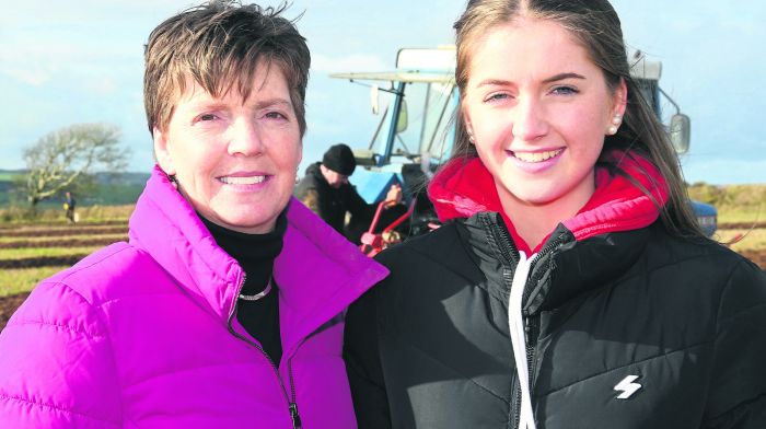 Former ploughing ladies Rose (left) and Ella Nyhan from Ballinspitle enjoying the Kilbrittain ploughing match. (Photos: Andy Gibson)