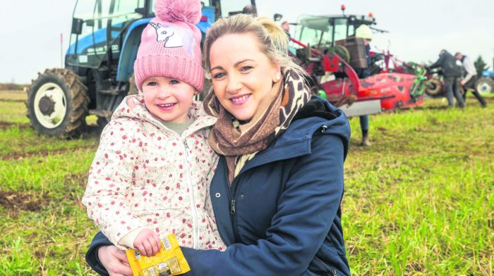 Enjoying the Kilbrittatin Ploughing Match was 3 year old Lucy Comte with her mum Laura McCarthy from Bandon. (Photo: Andy Gibson)