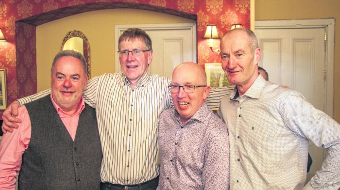 Barryroe National School 50th Reunion, students John O'Brien, Michael Sexton, Kevin O'Rourke and Sean Whelton. (Photo: Gearoid Holland)