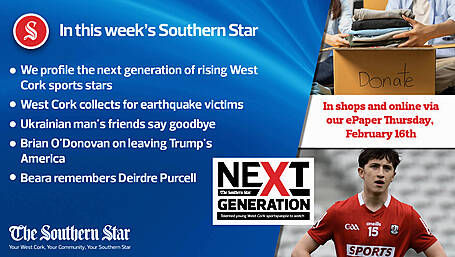 In this week's Southern Star: We profile the next generation of rising West Cork sports stars; West Cork collects for earthquake victims; Ukrainian man's friends say goodbye & more Image