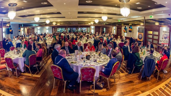 Bantry, West Cork, Ireland. 3rd Feb, 2023. The West Cork Business & Tourism Awards Gala Luncheon was held on Friday last. Hosted and MC'd by comedian Colm O'Regan, 12 awards were up for grabs during the event. Photo: Andy Gibson.