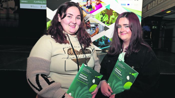 Sarah O’Neill and Emma O’Donovan, both Clonakilty Community College, were also at the event. (Photo: Jim Coughlan)