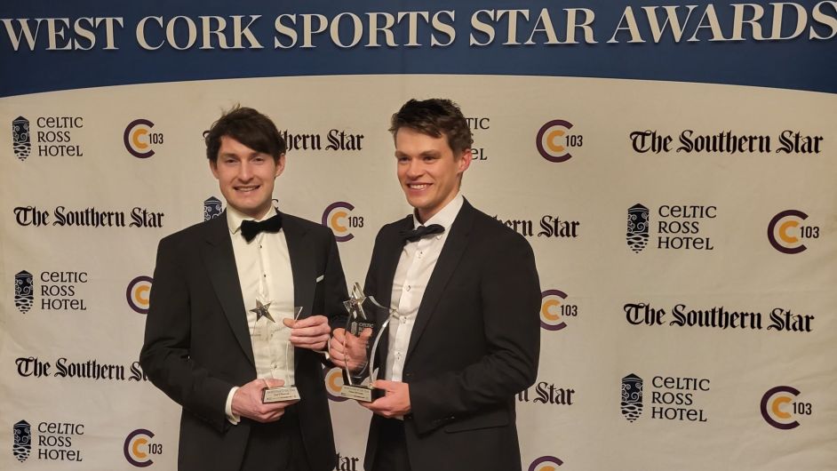 WATCH: The moment Paul O'Donovan & Fintan McCarthy were announced as 2022 West Cork Sports Star of the Year Award winners Image