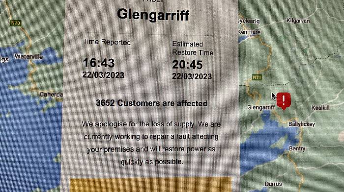 More than 3,500 customers without power in Glengarriff Image