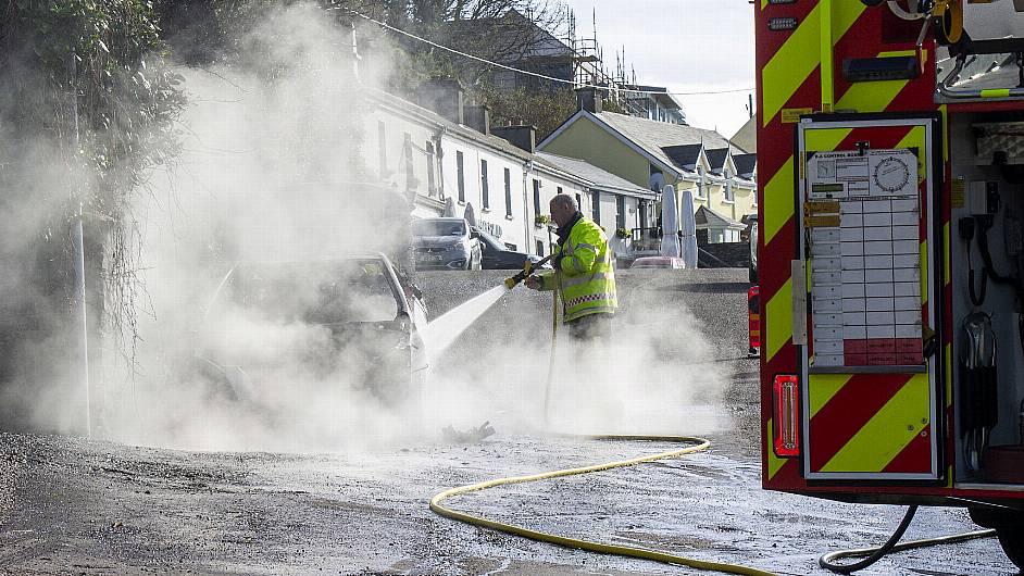 Car fire closes Glandore road Image