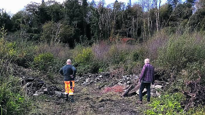 Rubble was dumped in local woods Image