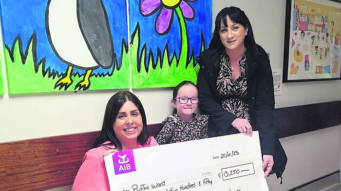 Grateful Kilcrohane family’s fundraiser for Puffin Ward Image