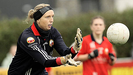 Former Skibbereen rower Christine Fitzgerald now making waves between the posts for town’s footballers Image