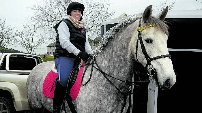 NEWS 3/12/2023 Pictured at the Cheval Ride at Ballinadee Co Cork on Sunday was Nicola Chambers from Ballinspittle on Bouncer. Picture Denis Boyle