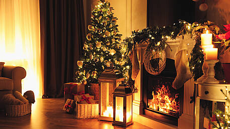 Home is where the hearth is at Christmas Image