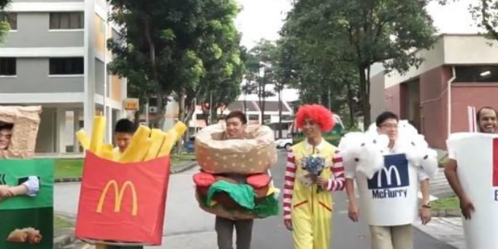 Groomsmen Dress Up As McDonald...