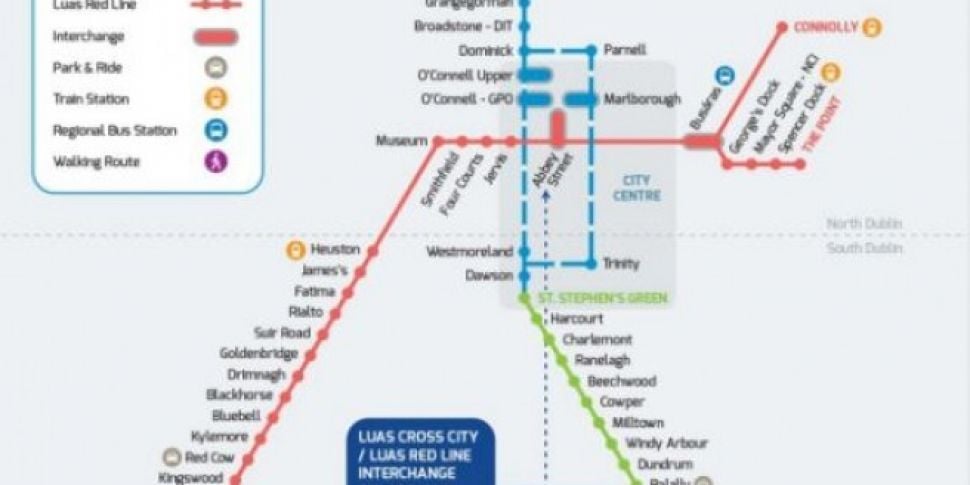 Planned Luas Cross City Map Ha...
