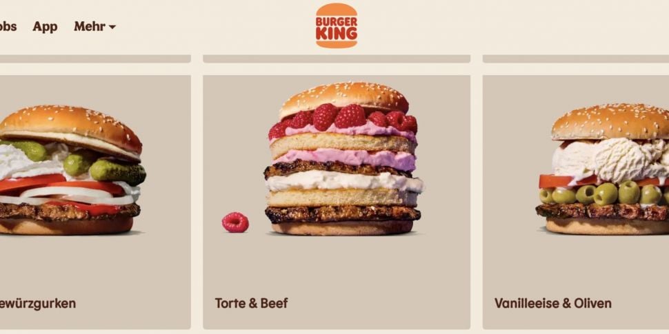German Burger King Menu Is Tur...