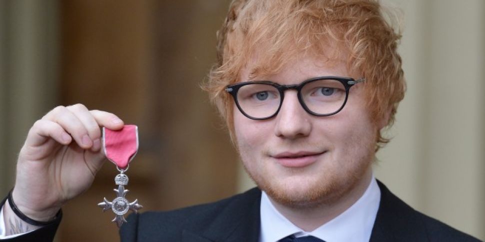 Ed Sheeran Receives MBE At Buc...