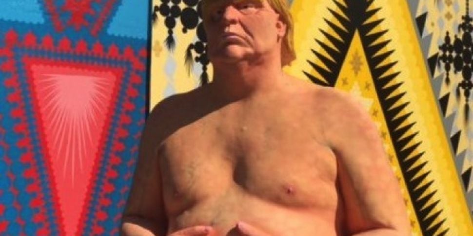 A Naked Donald Trump Statue Is...