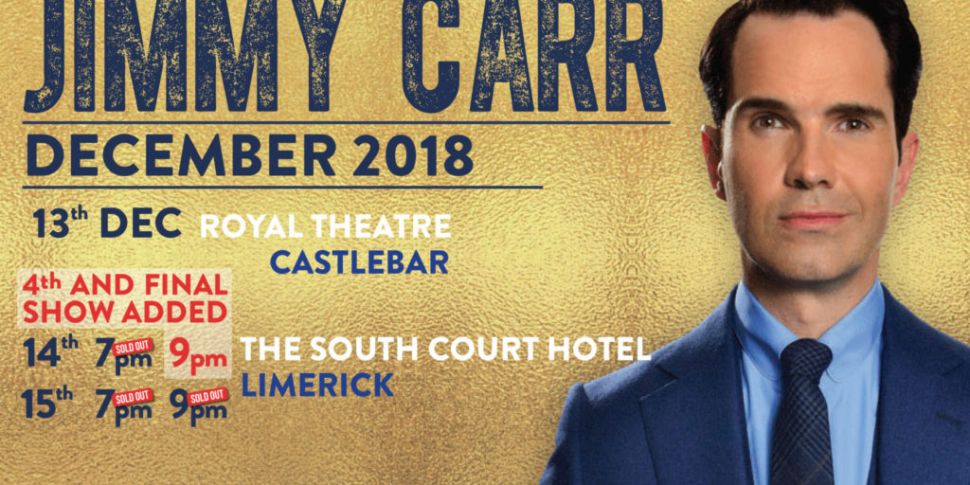 Jimmy Carr Adds Fourth Limeric...