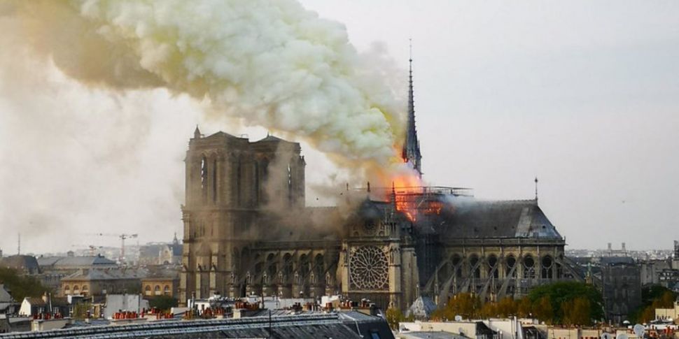 Notre-Dame Cathedral On Fire I...