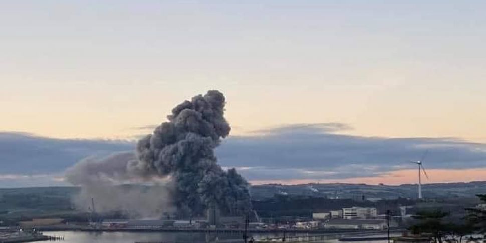 Major Fire At Cork Port Brough...
