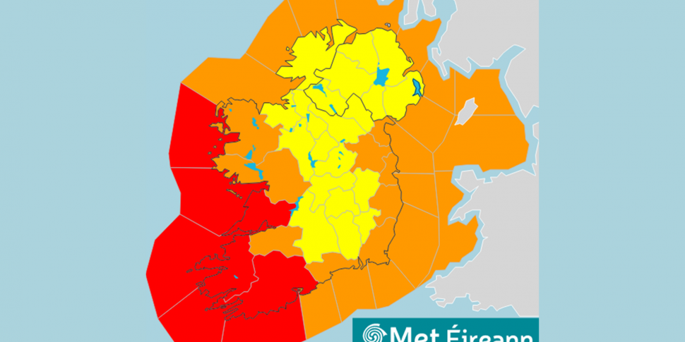 Red Wind Warning For Cork, Cla...