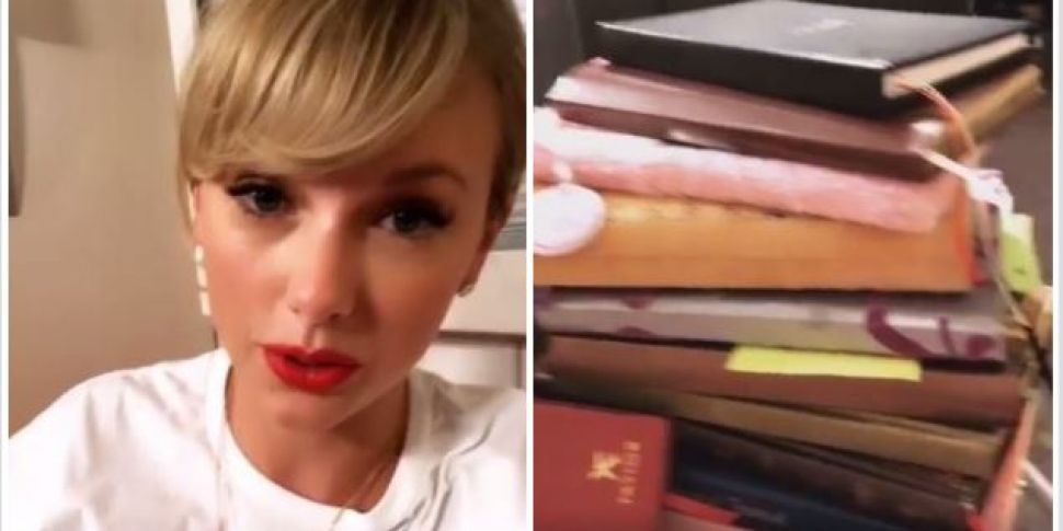 Taylor Swift Reveals The Incredible Stack Of Diaries She Has