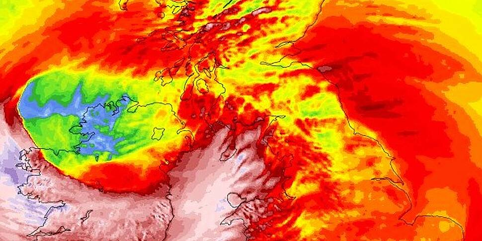 Storm Éowyn: Red and Orange Wa...