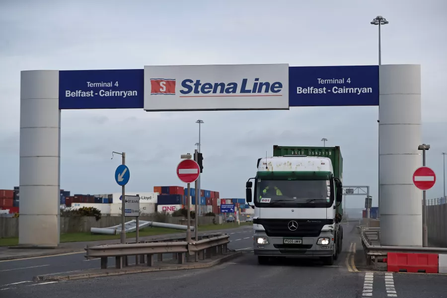 Freight at a ferry terminal