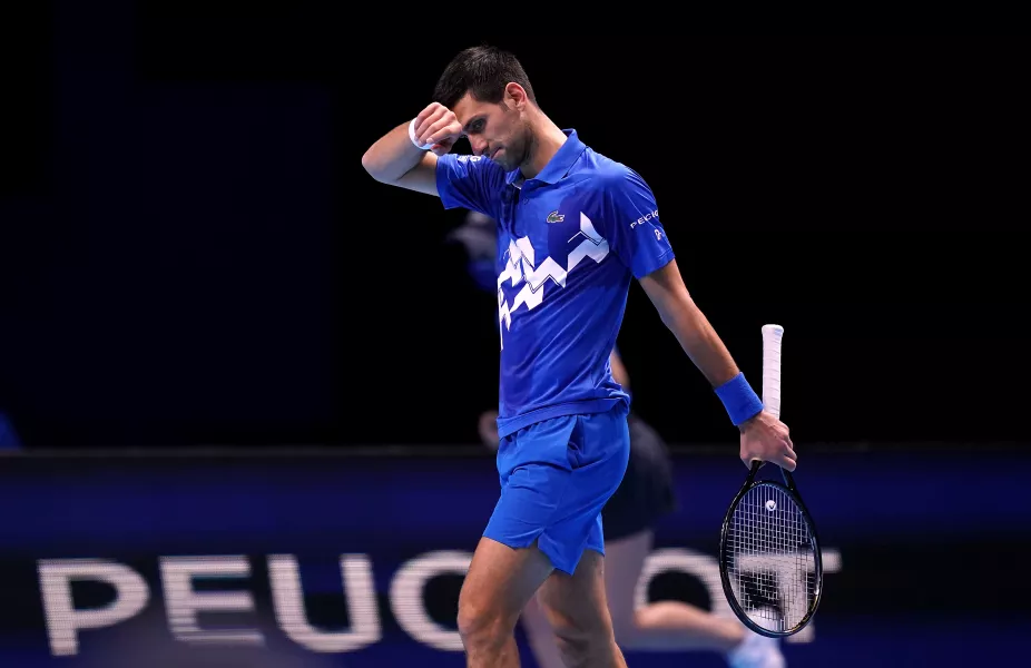 Novak Djokovic was feeling the pressure during a tense match