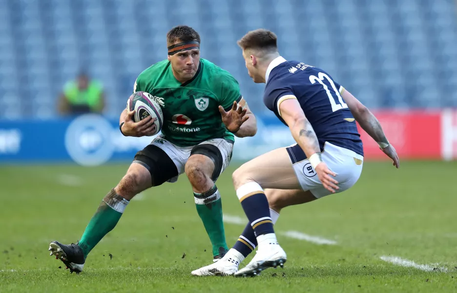 Ireland’s CJ Stander, left, produced the most carries in his final Six Nations campaign before retirement