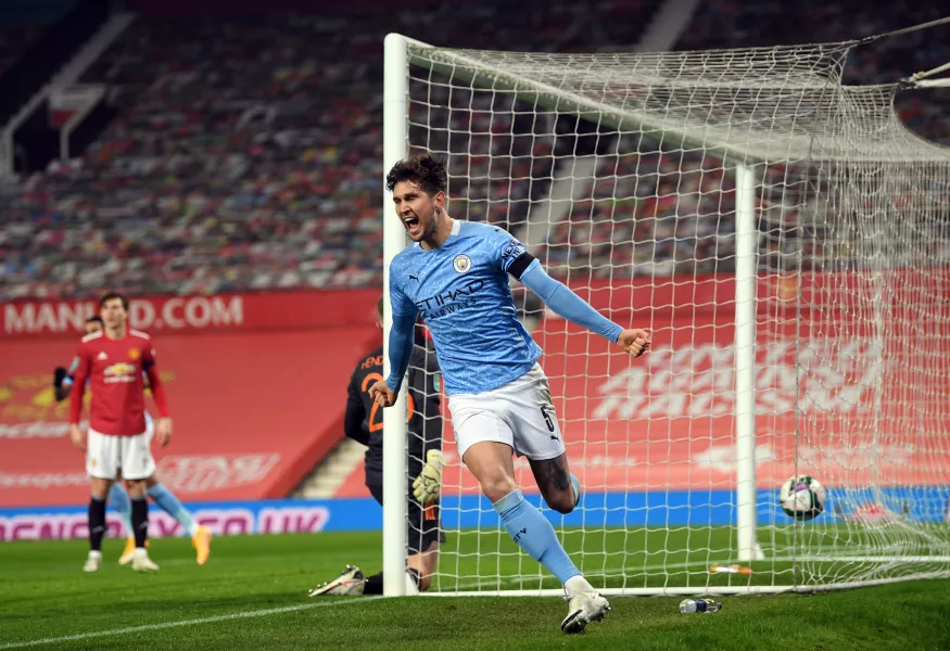 John Stones celebrates scoring