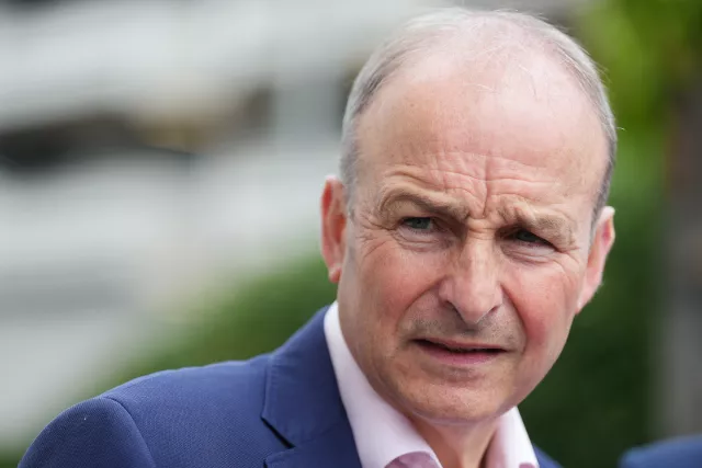 Tanaiste Micheal Martin speaking to the media outside the Croke Park hotel in Dublin. An UN patrol with six Irish soldiers on board was caught up in an air attack in a village in south Lebanon on Saturday