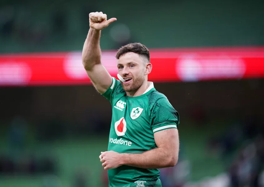 Hugo Keenan has been key to Ireland's backline preparations, despite being rested for the visit of Italy