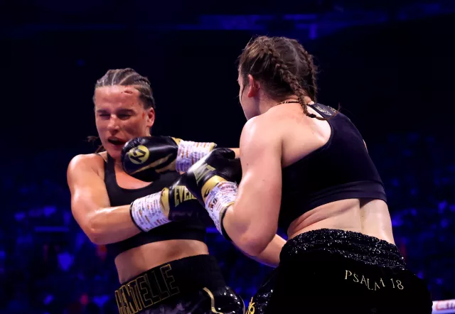 Katie Taylor lands a punch 