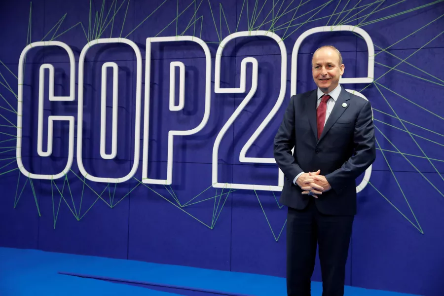 Micheal Martin arrives for the Cop26 summit 